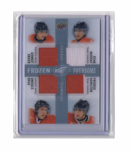 2014-15 Upper Deck Ice Frozen Foursomes #FFCAN2 Boone Jenner Ryan Murray Ryan Strome Freddie Hamilton C (60-26x4-CANADA)
