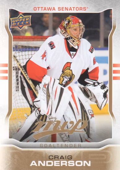 2014-15 Upper Deck MVP #245 Craig Anderson SP (10-X2-SENATORS)