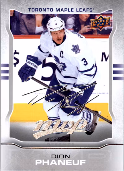 2014-15 Upper Deck MVP Silver Script #4 Dion Phaneuf (10-X15-MAPLE LEAFS)