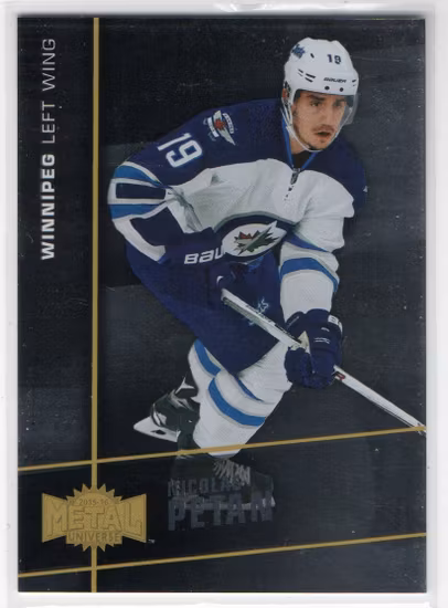 2015-16 Fleer Showcase Metal Universe #MU13 Nicolas Petan (10-X58-NHLJETS)