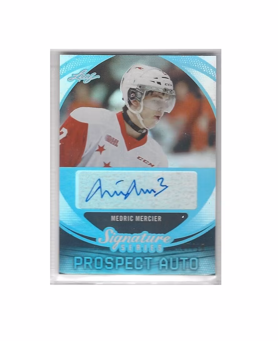 2015-16 Leaf Signature Series Prospects Autographs Blue #SPMM1 Medric Mercier (40-271x3-OTHERS)