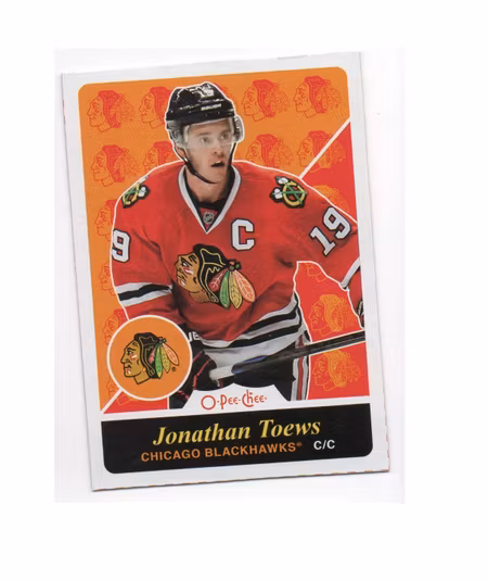 2015-16 O-Pee-Chee Box Bottoms #15 Jonathan Toews (10-X136-BLACKHAWKS)