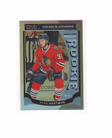 2015-16 O-Pee-Chee Platinum Marquee Rookies Rainbow #M3 Ryan Hartman (25-X77-BLACKHAWKS)