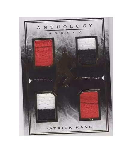 2015-16 Panini Anthology Tetrad Materials #9 Patrick Kane (100-X96-BLACKHAWKS)