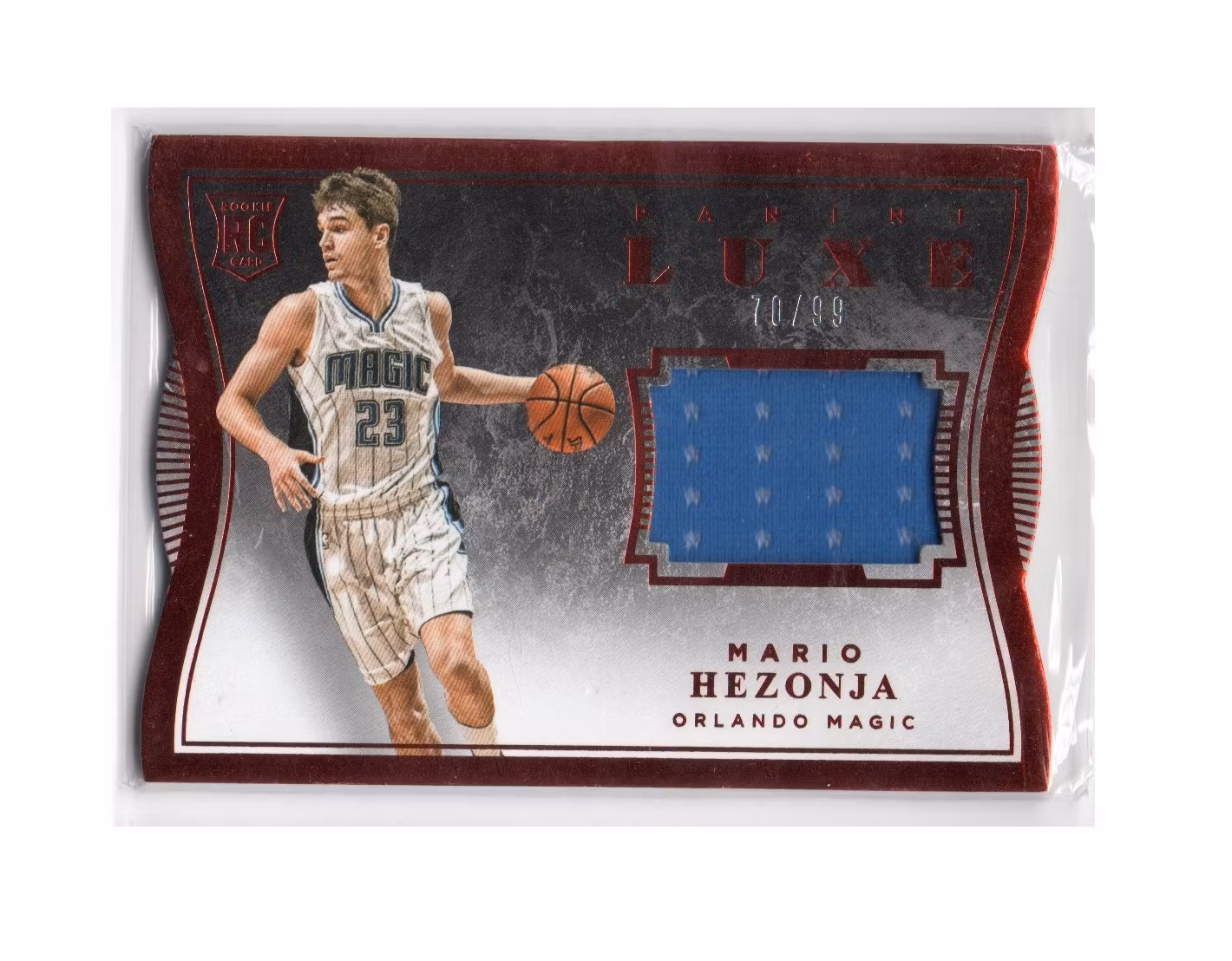 2015-16 Panini Luxe Memorabilia Die Cuts Red #75 Mario Hezonja (30-X274-NBAMAGIC)