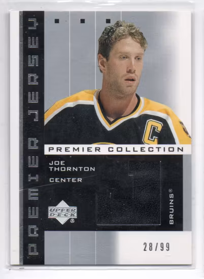 2002-03 UD Premier Collection Jerseys Silver #TH Joe Thornton (100-X317-BRUINS)