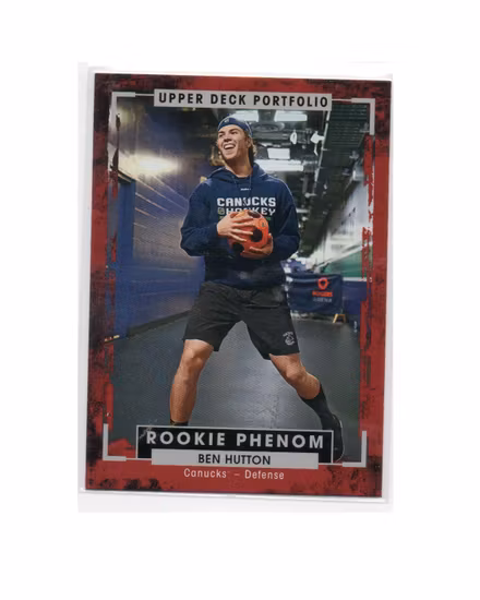 2015-16 Upper Deck Portfolio #227 Ben Hutton RC (10-X236-RC-CANUCKS)