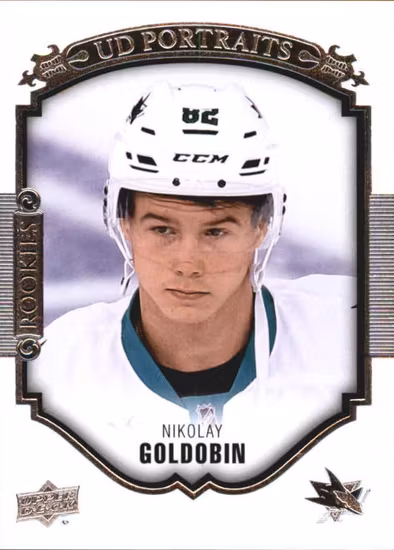 2015-16 Upper Deck UD Portraits #P78 Nikolay Goldobin (12-X64-SHARKS)