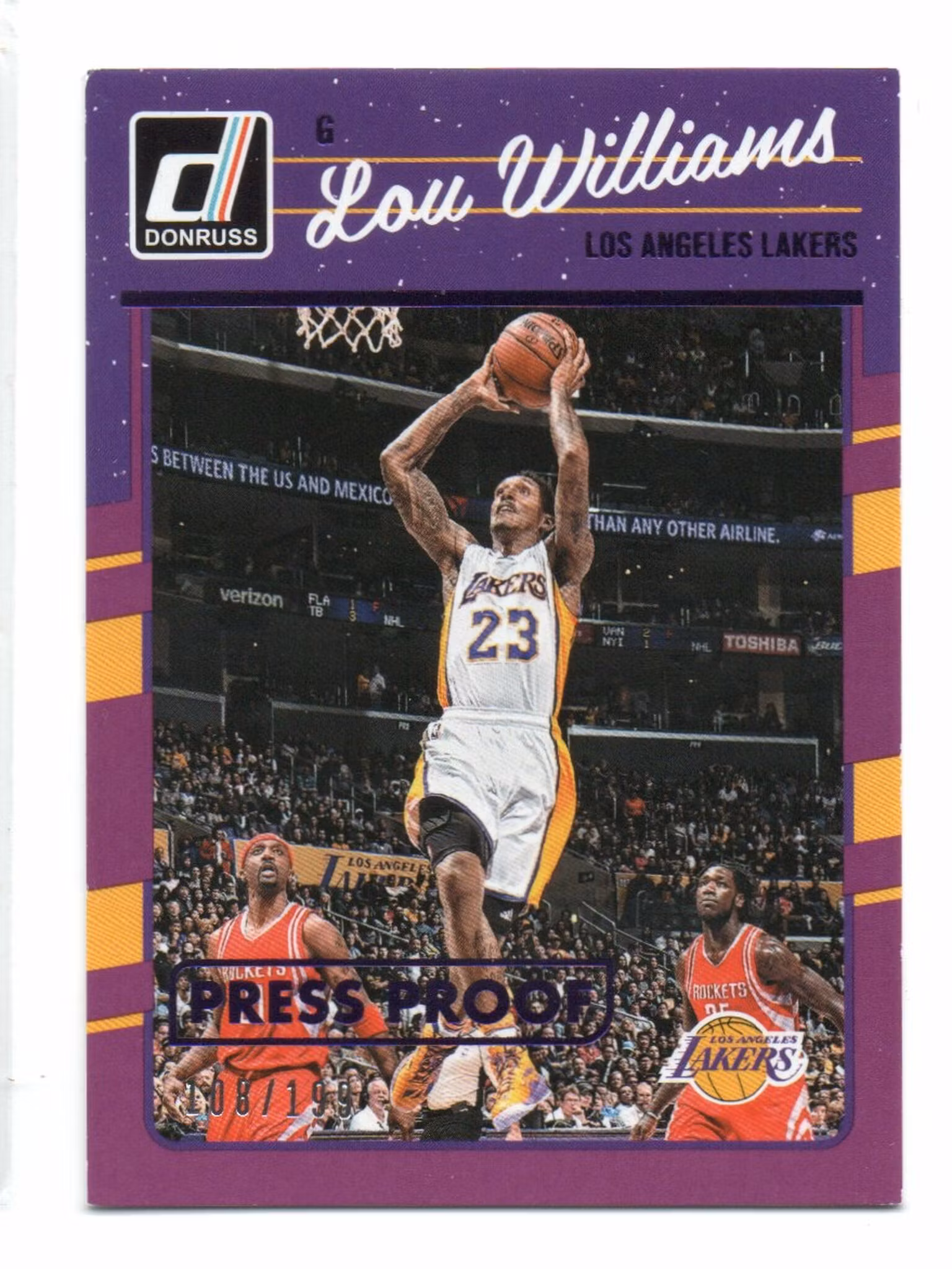 2016-17 Donruss Press Proofs Purple #66 Lou Williams (15-X306-NBALAKERS)