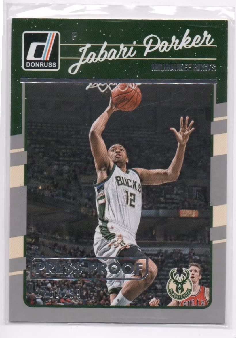 2016-17 Donruss Press Proofs Silver #6 Jabari Parker (15-X305-NBABUCKS)