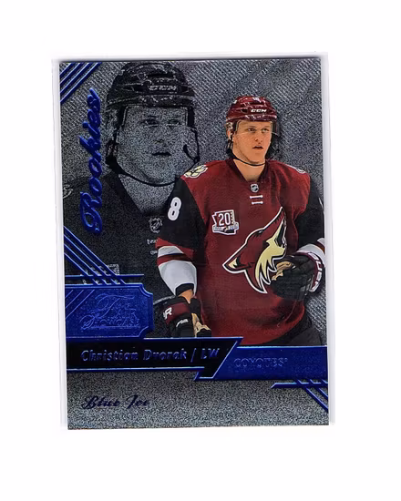 2016-17 Fleer Showcase Flair Blue Ice #26 Christian Dvorak R0 (50-X100-COYOTES)