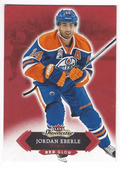 2016-17 Fleer Showcase Red Glow #11 Jordan Eberle (10-177x3-OILERS)