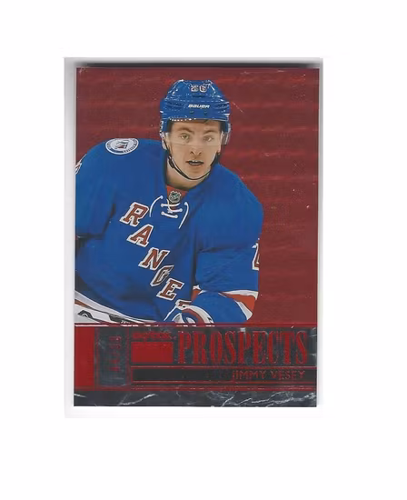 2016-17 Fleer Showcase SkyBox Premium Prospects Star Rubies #S4 Jimmy Vesey (100-X94-RANGERS)