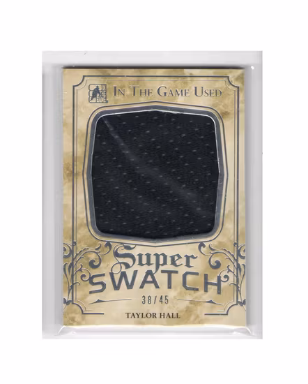 2016-17 ITG Used Super Swatch #SS37 Taylor Hall (50-X230-GAMEUSED-SERIAL-DEVILS)