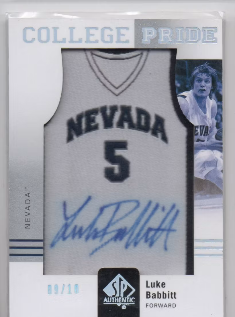 2011-12 SP Authentic College Pride Autographs Parallel #CJLU Luke Babbitt (200-X63-NBATRAILBLAZERS)