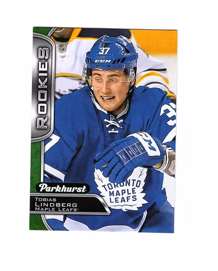 2016-17 Parkhurst #334 Tobias Lindberg RC (20-X8-MAPLE LEAFS)
