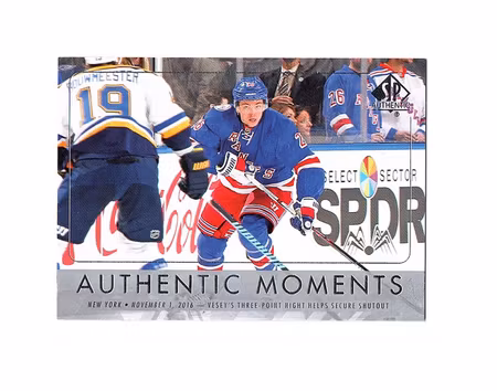 2016-17 SP Authentic #112 Jimmy Vesey AM (15-X26-RANGERS)