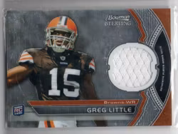 2011 Bowman Sterling #BSRGL Greg Little JSY RC (30-X51-NFLBROWNS)