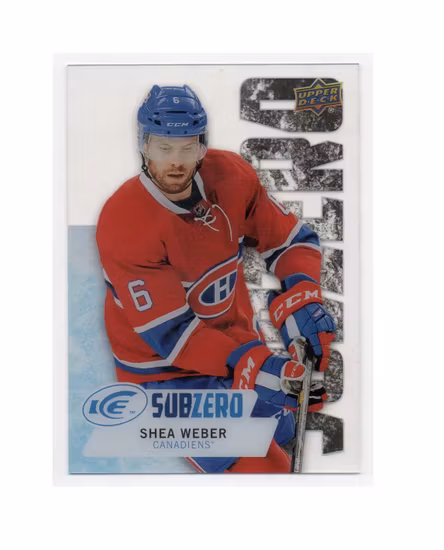 2016-17 Upper Deck Ice Sub Zero #SZ21 Shea Weber (15-X196-CANADIENS)