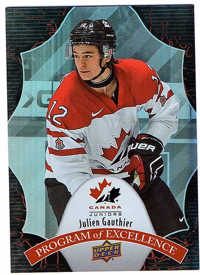 2016-17 Upper Deck Team Canada Juniors Program of Excellence #POE14 Julien Gauthier (10-X49-CANADA)