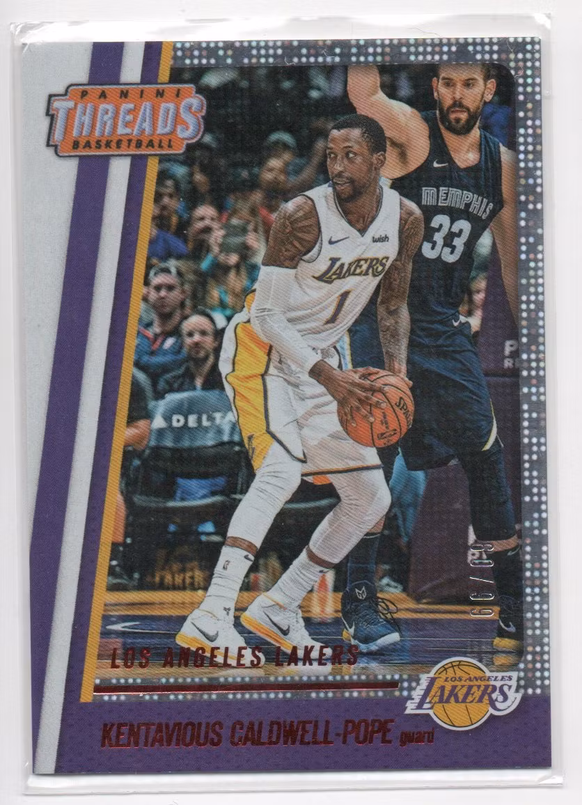 2017-18 Panini Threads Dazzle Red #24 Kentavious Caldwell-Pope (20-X303-NBALAKERS)