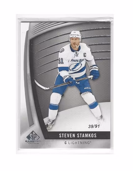 2017-18 SP Game Used #45 Steven Stamkos (100-X120-LIGHTNING)
