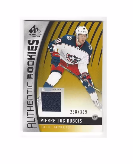 2017-18 SP Game Used Gold #150 Pierre-Luc Dubois JSY (60-286x6-BLUEJACKETS)