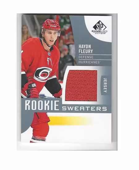 2017-18 SP Game Used Rookie Sweaters #RSHF Haydn Fleury (40-X151-HURRICANES)