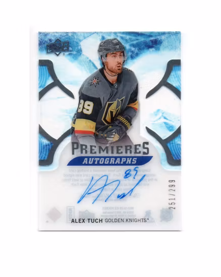 2017-18 Upper Deck Ice Ice Premieres Autographs #IPAAT Alex Tuch (150-X74-GOLDENKNIGHTS)