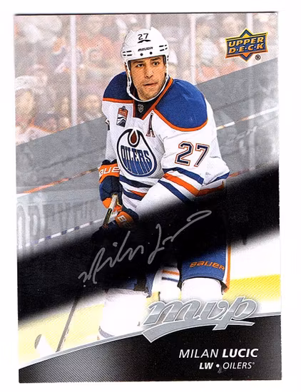 2017-18 Upper Deck MVP Silver Script #7 Milan Lucic (10-X58-OILERS)