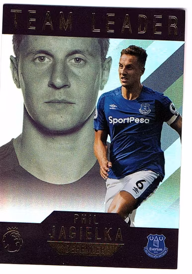 2017-18 Topps English Premier League Gold #187 Phil Jagielka LEADER (15-X100-SOCCEREVERTON)