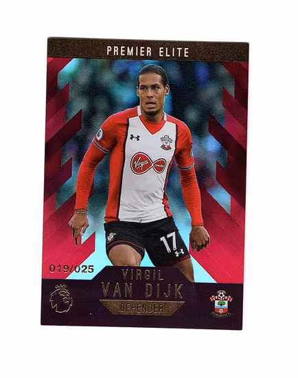 2017-18 Topps English Premier League Gold Red #178 Virgil Van Dijk ELITE (500-X19-SOCCERSOUTHAMPTION)
