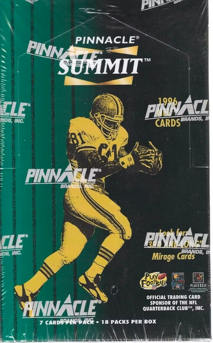 1996 Pinnacle SUMMIT NFL Football (18 Pack Hobby Box)