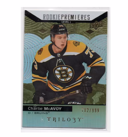 2017-18 Upper Deck Trilogy #80 Charlie McAvoy RC (60-X136-BRUINS)