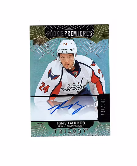 2017-18 Upper Deck Trilogy #95 Riley Barber AU349 (60-X124-CAPITALS)