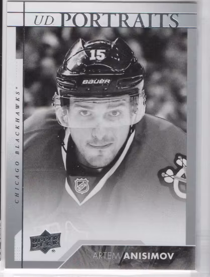 2017-18 Upper Deck UD Portraits #P5 Artem Anisimov (10-177x9-BLACKHAWKS)