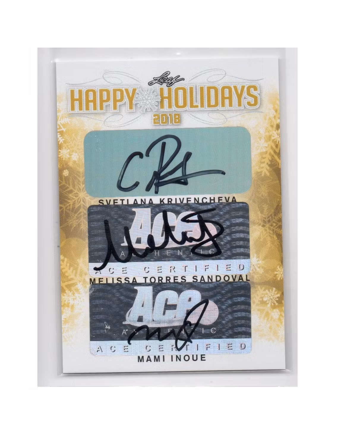 2018 Leaf Happy Holidays #HH10 Svetlana Krivencheva Melissa Mami Inoue (80-X144-OTHERS)