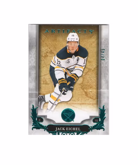2018-19 Artifacts Aqua #115 Jack Eichel S (60-X128-SABRES)