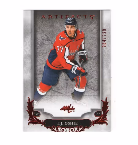 2018-19 Artifacts Ruby #63 T.J. Oshie (25-X13-CAPITALS)
