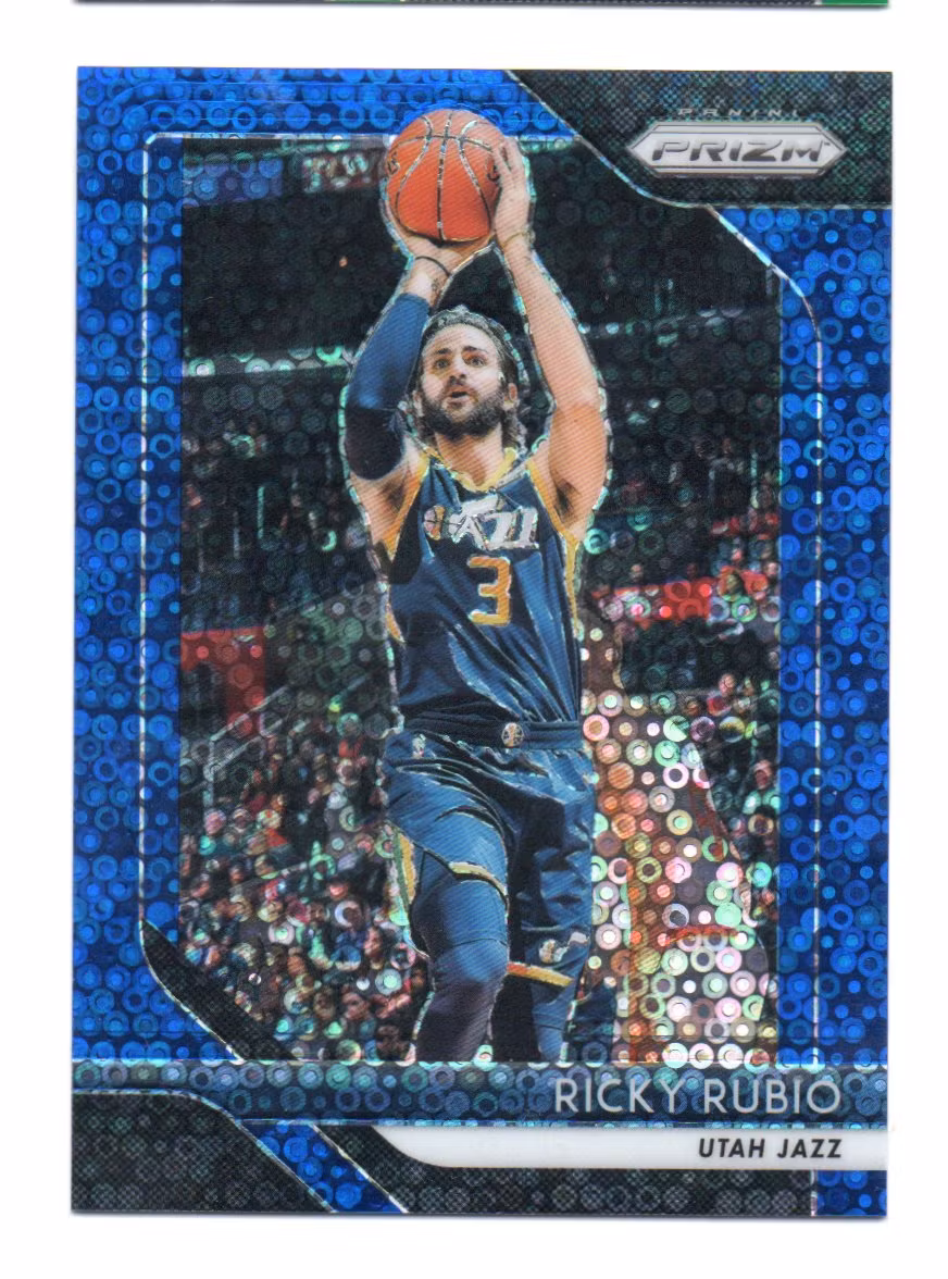 2018-19 Panini Prizm Prizms Fast Break Blue #133 Ricky Rubio (30-X308-NBAJAZZ)