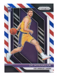 2018-19 Panini Prizm Prizms Red White and Blue #274 Svi Mykhailiuk (15-X308-NBALAKERS)