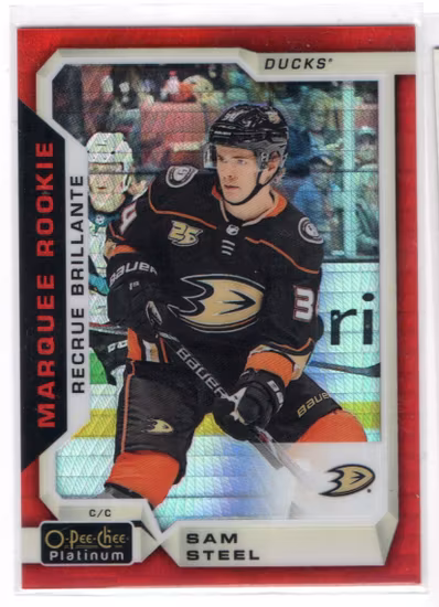 2018-19 O-Pee-Chee Platinum Red Prism #182 Sam Steel (100-X331-DUCKS)