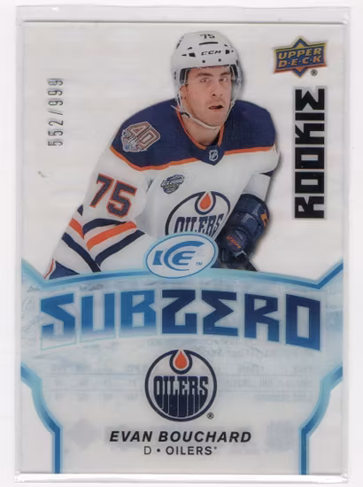 2018-19 Upper Deck Ice Sub Zero #SZ43 Evan Bouchard (25-X331-OILERS)