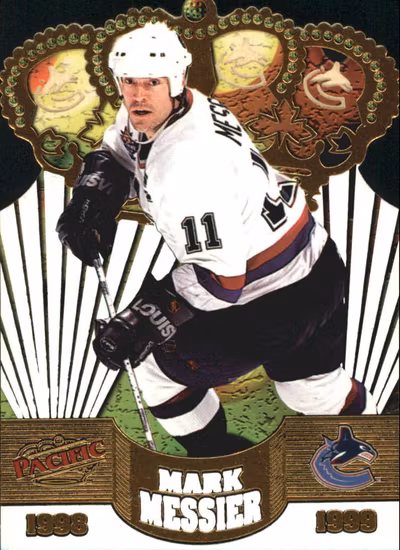 1998-99 Pacific Gold Crown Die-Cuts #34 Mark Messier (30-X333-CANUCKS)