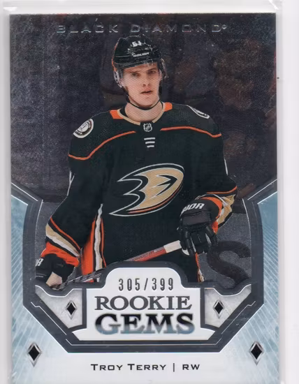 2018-19 Black Diamond Rookie Gems #RGTT Troy Terry (60-X333-DUCKS)