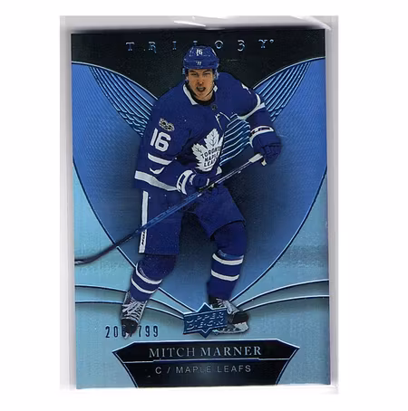2018-19 Upper Deck Trilogy Blue #36 Mitch Marner (30-X100-MAPLE LEAFS)