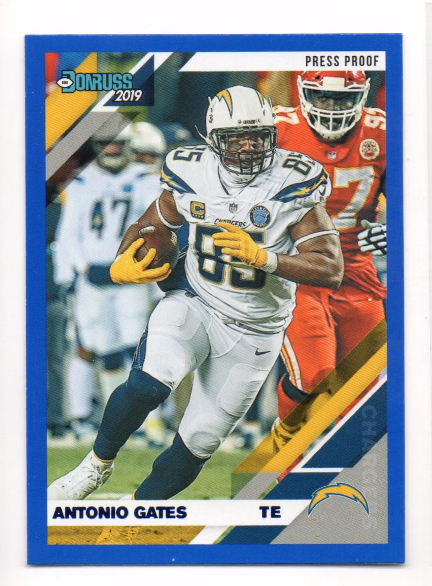 2019 Donruss Press Proof Blue #136 Antonio Gates (15-X290-NFLCHARGERS)