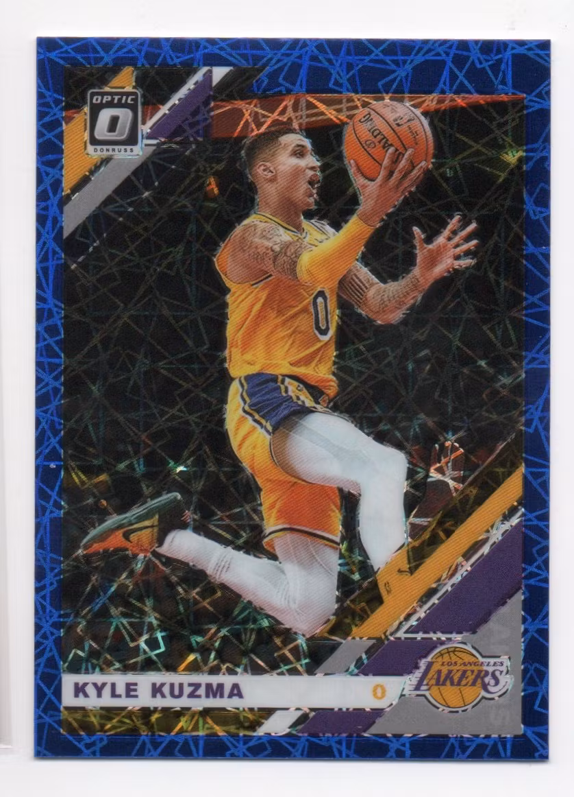 2019-20 Donruss Optic Blue Velocity #80 Kyle Kuzma (15-X318-NBALAKERS)