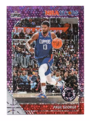 2019-20 Hoops Premium Stock Prizms Purple Disco #132 Paul George (25-X309-NBACLIPPERS)