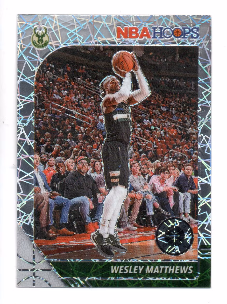 2019-20 Hoops Premium Stock Prizms Silver Laser #75 Wesley Matthews (15-X314-NBABUCKS)
